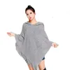 Tassel z kapturem Poncho dla kobiet 2017 Solid Hollow Out Shawls Szaliki owinięcia Kobieta luźne zimowe blumie Scarf276u