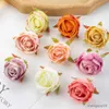 Gedroogde bloemen 10 stuks 4 cm kunstmatige goedkoop voor huisdecoratie diy bonbondoos bruiloft nep rozen kerst ambachtelijke slinger
