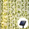 Nattljus 5m 50 lampor Solar Ivy String Artificial Vine For Wedding Christmas Garden Patio Decor