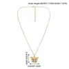 Chaines Colliers de pendentif Rose Collier initial Butterfly pour femmes je t'aime bijoux