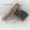 Totes Gun Shape Hoge kwaliteit Crystal Rhinestone Evening Clutch Bags Designer Womens Diamond Shoulder Handtassen Lady Phone Bag Small