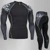 Ropa interior deportiva de compresión para hombre MMA rash guard Hombre Fitness Leggings Jogging camiseta de secado rápido Gym Workout Sport suit 4XL 230612