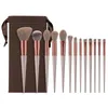 Makeup Tools 13Pcs Borstels Set Cosmetische Poeder 3 Kleuren Oogschaduw Foundation Blush Blending Voor Beauty Make Up 230612