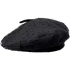 Berety Nowe francuskie kapeluszowe beret wełny z zasłoną używaną na przyjęcie weselne Tweed G220612