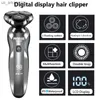 Rasoi elettrici per uomo Rasoio con display a led per uomo Clipper Beard Trimmer Rasoio rotante Rasoio a prova di acqua al 100% elettrico L230523