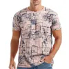 Мужские футболки для рубашек с длинным рукавом с длинным рукавом мужская 3D -рисунок с коротки