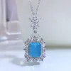 Chaînes 2023 produit européen et américain S925 argent Micro incrusté Palaiba collier femmes clavicule chaîne rétro Style pendentif