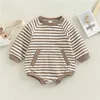 Jumpsuits Unisex women's men's autumn with long sleeved striped print casual loose pocket sweater jumpsuit G220606