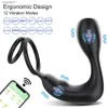 Bluetooth APP Männlichen Prostata-massagegerät Vibrator Doppel Ring Verzögerung Ejakulation Anal Plug Stimulator Erwachsene Sex Spielzeug für Männer Paare L230518