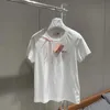 女性用Tシャツデザイナー23夏の新しい女の子の甘いものと年齢を減らす手紙ネイルダイヤモンドピンクリボン弓短袖Tシャツ97lx