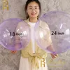 Decoración de fiestas 20 pulgadas Coloridas globos de burbujas transparentes Cristal Clear Balloon Cumpleaños Decoraciones de bodas suministros