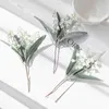 Fleurs séchées cloche en plastique artificielle Scrapbook décorations de noël couronne maison mariage Bouquet fausses plantes feuille