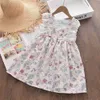 Jurken voor meisjes Nieuwe babymeisjes Bloem Fahion Kleding Borduren Leuke bloemen Prinses Vestidos Kinderkleding Outift