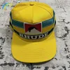 Broderad randig patch gul rhude baseball cap män kvinnor 1 hög kvalitet utomhus solskyddsmedel justerbar hatt bred brim2177