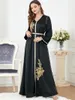 Vêtements ethniques Robes de soirée de luxe Abayas Broderie florale musulmane Ramandan Eid Robe Cardigan Robes longues Kimono Jubah Thobe Prière islamique