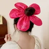 Extra Large fleur Satin cheveux chouchous couleur unie cheveux cravates ornements de cheveux élastiques cheveux élastiques bandes de cheveux pour les filles