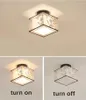 Ceiling Lights Chinese Style 12W Led Bulb Lamp Embroidery Fabric Lampshade For Home Room Decor Aisle Lighting Fixtures