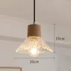 펜던트 램프 일본 유리 로프 조명 현대식 LED 매달려 램프 산업용 로프트 장식 식당 바 침대 옆 조명기구