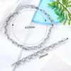 Halsbandörhängen set Missvikki Luxury Gorgeous CZ Sparkly Armband för kvinnliga par Bridal Wedding Party Dubai Jewelry 2023