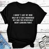 T-shirt da donna Moda T-shirt unisex Non ho perso la testa T-shirt da donna Maglietta a maniche corte estiva Grafica femminile