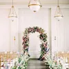 Decoração de festa quadrado arco de casamento adereço de fundo único reciclável anel de pvc ao ar livre gramado casamento flor porta rack decoração de aniversário