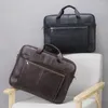 Briefcases 17inch Laptop Bag Men Leather Bags Men's Genuine Messenger For Document Computer