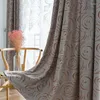 Cortina moderna americana de lujo, cortinas para sala de estar, dormitorio, estampado de vórtice abstracto, Jacquard, tul de alta precisión, tamaño personalizado