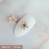 Unghie finte 10pcslot 3D lusso fiore fiocco cuore nail art parti zircone perla cristallo manicure unghie accessori forniture decorazioni charms 230609