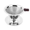 Coffee Filters 115125mm Dripper Stainless Steel Hand Brewing Filter Reusable Holder Tea Basket Tool 230612