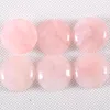 Perles 25 MM 30 MM Rond Cabochon Pierre Naturelle Cristal Rose Quartz Pas Percé Trou Perle Pour Femmes Hommes DIY Bijoux Fabrication Anneau 2 Pcs/Lot