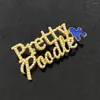 Broches Moda Grego Irmandade Folha Alfinetes Strass Pérola Poodle Broche Camisa Lapela Distintivo Atacado Jóias Presente