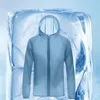 Męskie kurtki dla mężczyzn cienka sekcja jazda krem ​​przeciwsłoneczna oddychająca kurtka luźna z kapturem anty-UV Szybka sucha lodowa kurtka swobodna na zewnątrz zamek z kapturem 230612