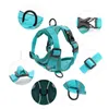 Dog Harness Leash Set Adjustable Pet Harness Vest For Small Large Dog Cat Reflective Mesh Puppy Cat Chest Strap Dog Accessories