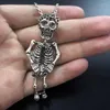 Pendant Necklaces Fashion Gothic Alloy Skull Skeleton Necklace Long Hip Hop Hollow Jewelry For Women Men Novelty Gift Accessories