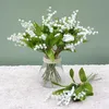 Dried Flowers White Artificial Letter Bellflower Fake Plastic Handmade Home Decoration Plants Wall Wedding Party Bride Holding Bouquet