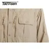 Camicie eleganti da uomo TACVASEN con 2 tasche con cerniera sul petto Camicia tattica Camicia a maniche lunghe protettiva per la pelle ad asciugatura rapida da uomo Top da lavoro di squadra Outdoor 230612