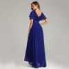 Urban Sexy sukienki Wieczór xucthhc eleganckie vneck marszczyki szyfonowe formalne suknie szatę vestidos de fiesta sukienka na przyjęcie weselne 230612