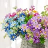 Kurutulmuş çiçekler sıcak satan 1pcs/ nordic çiçek sanatı 28 başlık mavi papatya çatal yapay çiçek dekoratif ipek sahte flowe