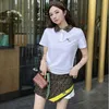 Two Piece Dress designer fashion women suit skirt set short sleeve polo shirt embroidered letters Miniskirt brand two-piece sets sexy clothing Q36U