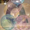 Decoración de fiestas 20 pulgadas Coloridas globos de burbujas transparentes Cristal Clear Balloon Cumpleaños Decoraciones de bodas suministros