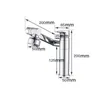 Robinets d'évier de salle de bain Robinet de lavabo à deux fonctions Mitigeur à trou mitigeur monté sur le pont et laiton froid HY-1736