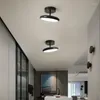 Люстры современный черный медный светодиодный потолочный лампа для гостиной спальни кухня проход балкон балкон Bbathroom Маленький круглый люстр свет