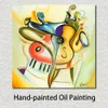 Musica astratta pittura a olio su tela Bassic Instinct opera d'arte decorazione della parete contemporanea