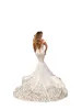 Elegant Full Lace Mermaid Wedding Dresses Sexy Off Shoulder Short Sleeve Bridal Gowns Backless Beach Wedding Dress