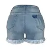 Shorts Tear High Waist Stretch Damen Denim 2023 Loose Fit Sportshorts P230606