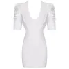 Robes de soirée robe de pansement blanche 2023 arrivée dos nu Sexy moulante été femmes boîte de nuit