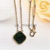 Pendant Necklaces Classic Fashion Pendant Necklaces for women Elegant 4Four Leaf Clover locket Necklace Highly Quality Choker chains Designer Jewelry J230612