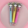 PCS/LOT KAWAII PANDA 6 RENK BAŞKALI PAZI Sevimli Pres Ball Pens Okul Ofis Yazma Malzemeleri Kırtasiye Hediyesi