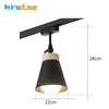 Ceiling Lights Nordic Led Track Light Modern E27 Iron Wood Rail Spotlight Lamp Clothing Store Living Room Corridor Strip Lighting