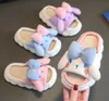 Slipper Children's Boys Girls Slippers Bowknot Slippers Cute Cartoon Rabbit Home Slippers Non-Slip Soft Linen Breathable Kids Slippers 230612